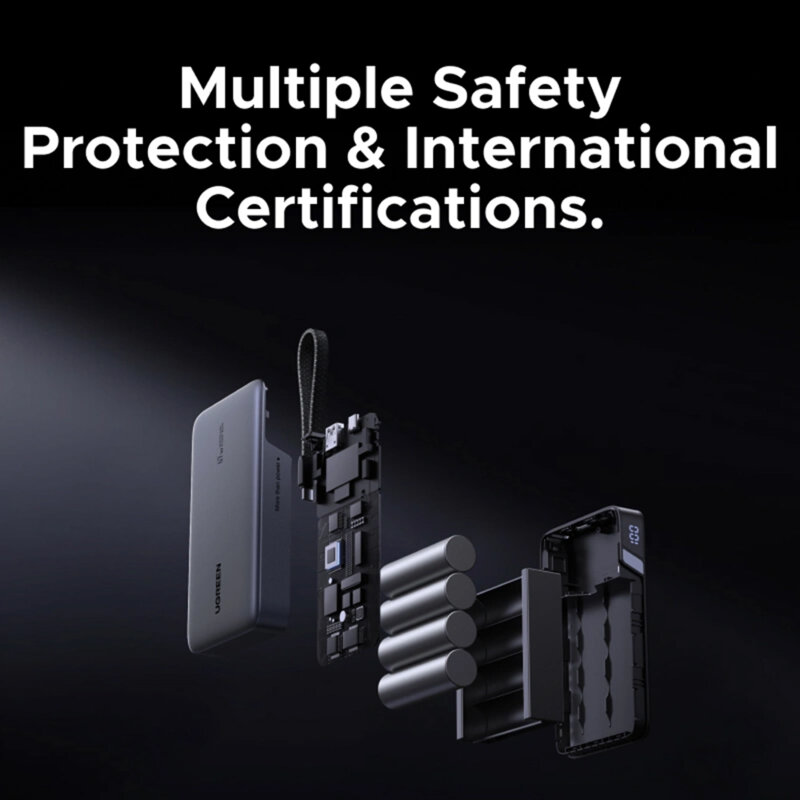 Baterie externa USB, Type-C, 20000mAh Ugreen, 67W, gri, 55996B
