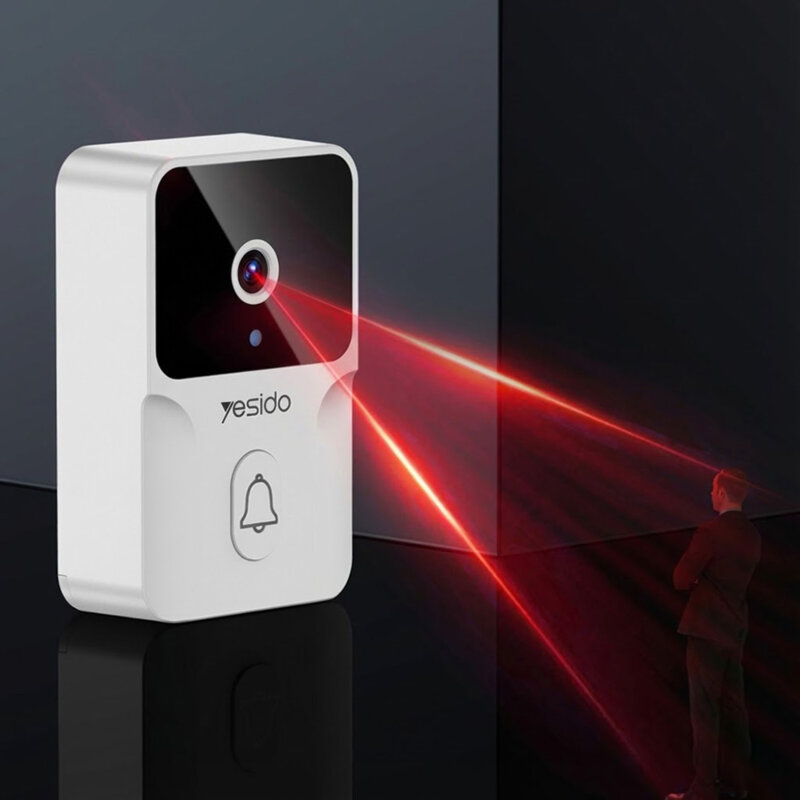 Sonerie cu camera wireless 2K, adaptor UK Yesido, KM27, alb