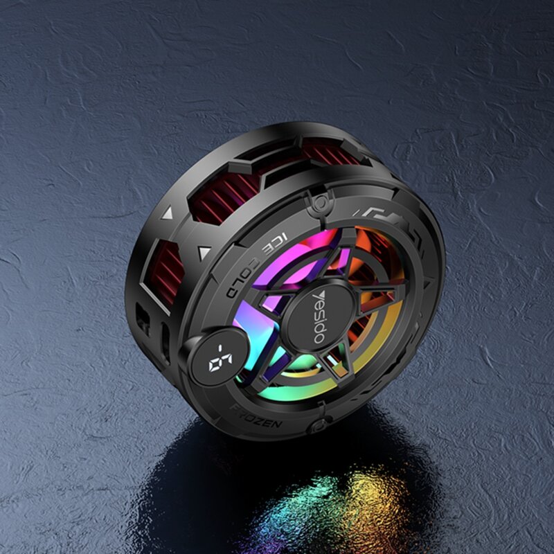 Cooler telefon magnetic cu RGB si afisaj Yesido, negru, C226