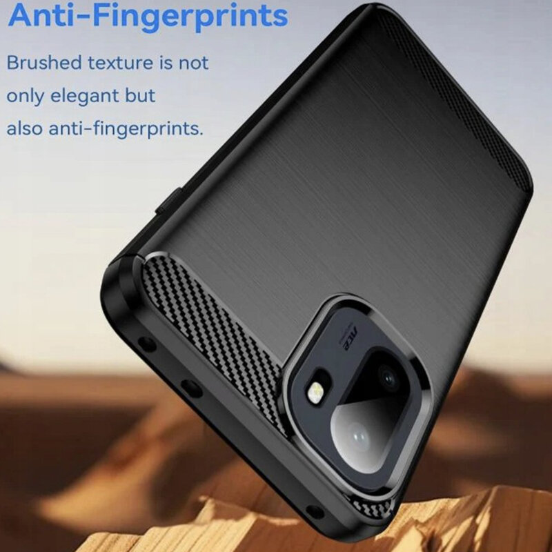 Husa OnePlus 15R Techsuit Carbon Silicone, negru