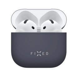 Husa AirPods 4 Fixed Silky, albastru, FIXSIL-1473-BL