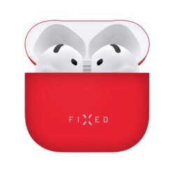 Husa AirPods 4 Fixed Silky, rosu, FIXSIL-1473-RD