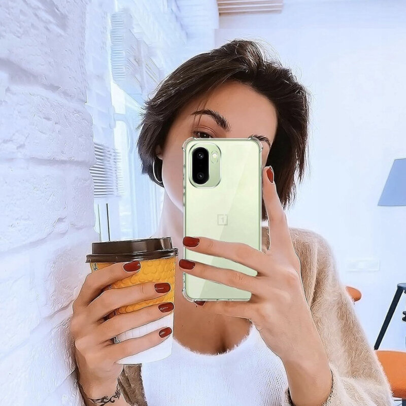 Husa OnePlus 15R Techsuit Shockproof Clear Silicone, transparenta