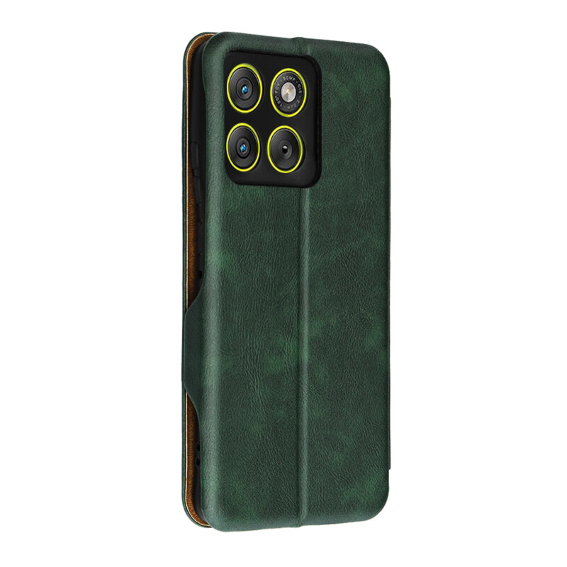 Husa 360° Motorola Edge 70 Techsuit Safe Wallet Plus, verde