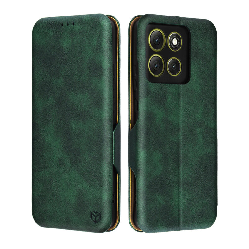 Husa 360° Motorola Moto G86 Techsuit Safe Wallet Plus, verde
