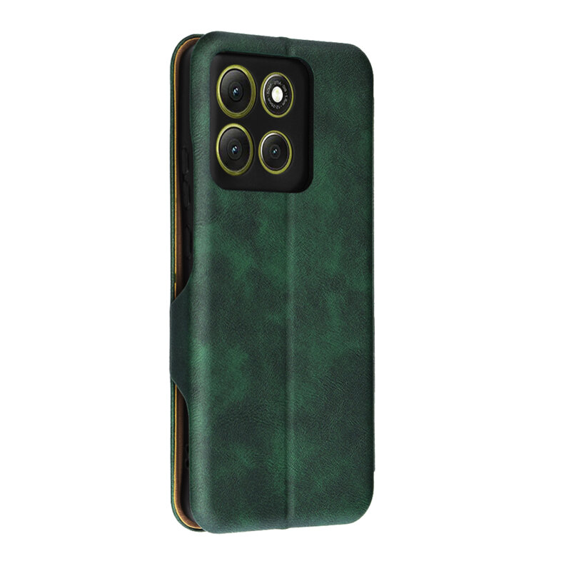 Husa 360° Motorola Moto G86 Techsuit Safe Wallet Plus, verde