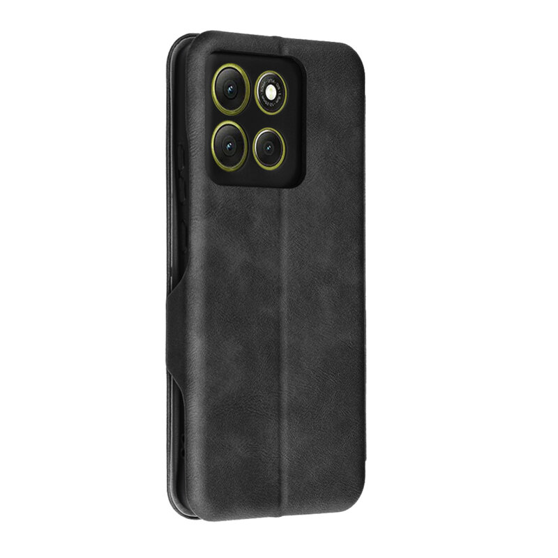 Husa 360° Motorola Moto G86 Techsuit Safe Wallet Plus, negru