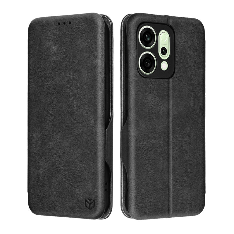 Husa 360° Oppo Reno14 Techsuit Safe Wallet Plus, negru