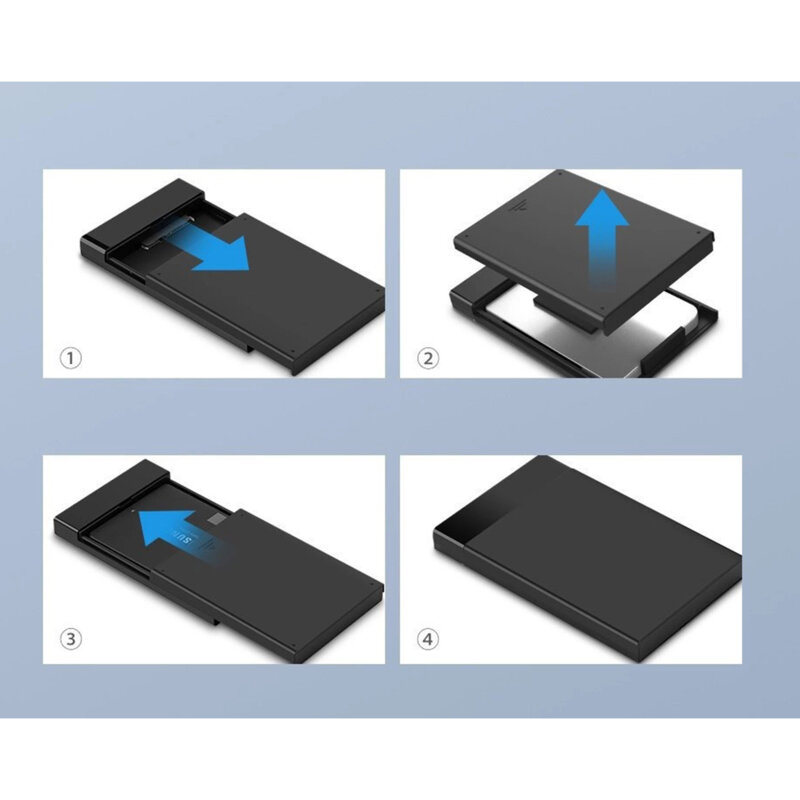Carcasa rack HDD/SDD + cablu Micro-B Ugreen, 5Gbps, negru, 30848