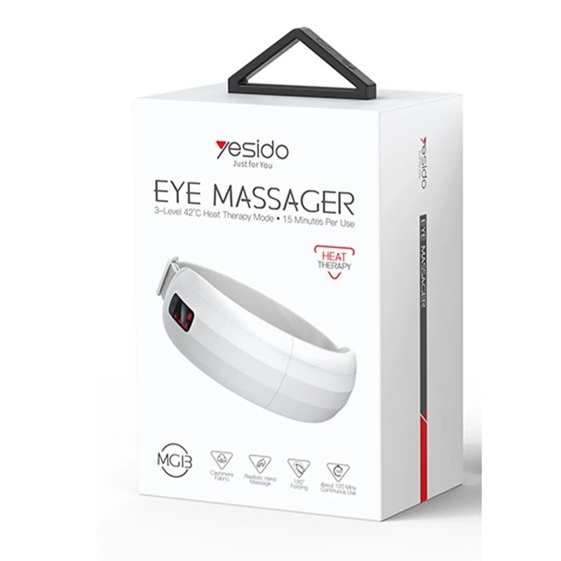 Aparat masaj ochi ajustabil Yesido MG13, 600mAh, alb