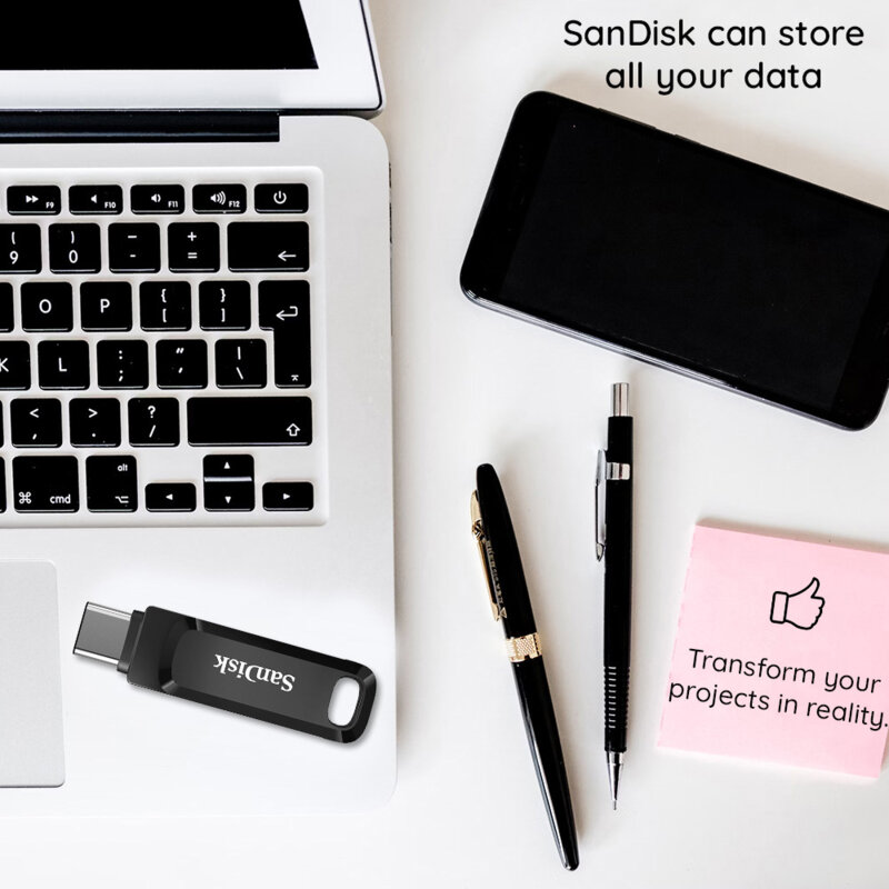 Stick USB, Type-C 256GB, 2in1 flashdrive SanDisk, SDDDC3-256G-G46, negru