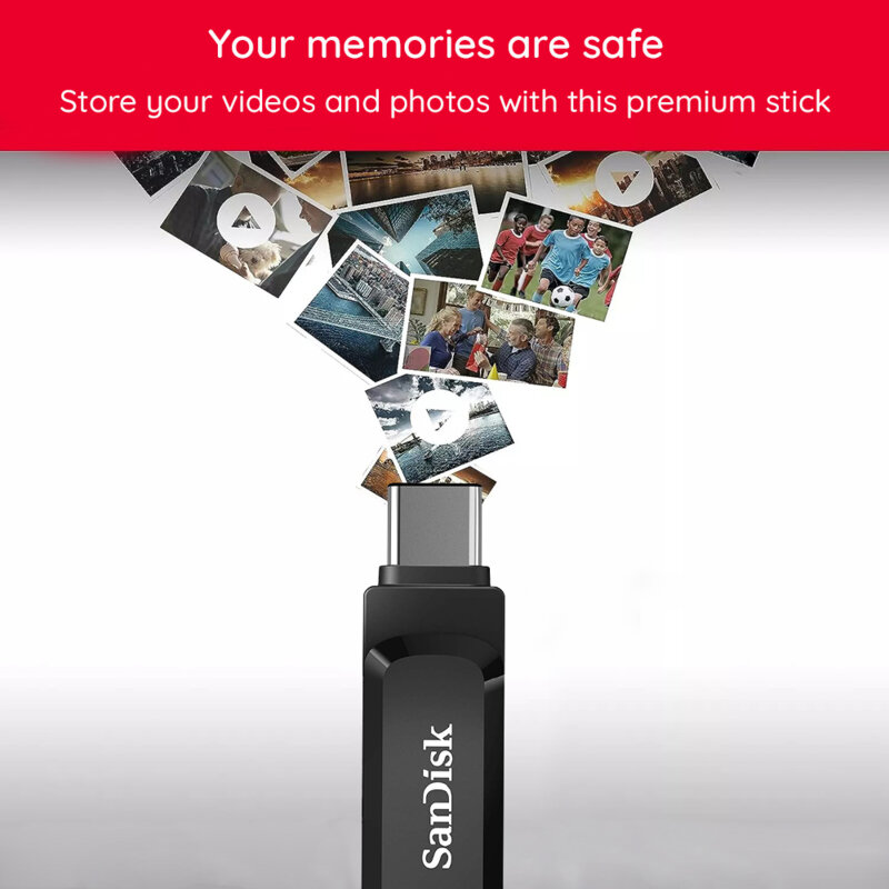 Stick USB, Type-C 256GB, 2in1 flashdrive SanDisk, SDDDC3-256G-G46, negru