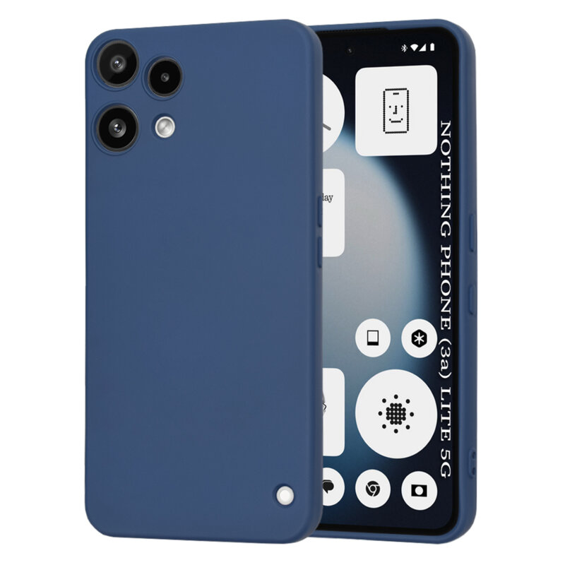 Husa silicon Nothing Phone (3a) Lite Techsuit SoftFlex, bleumarin