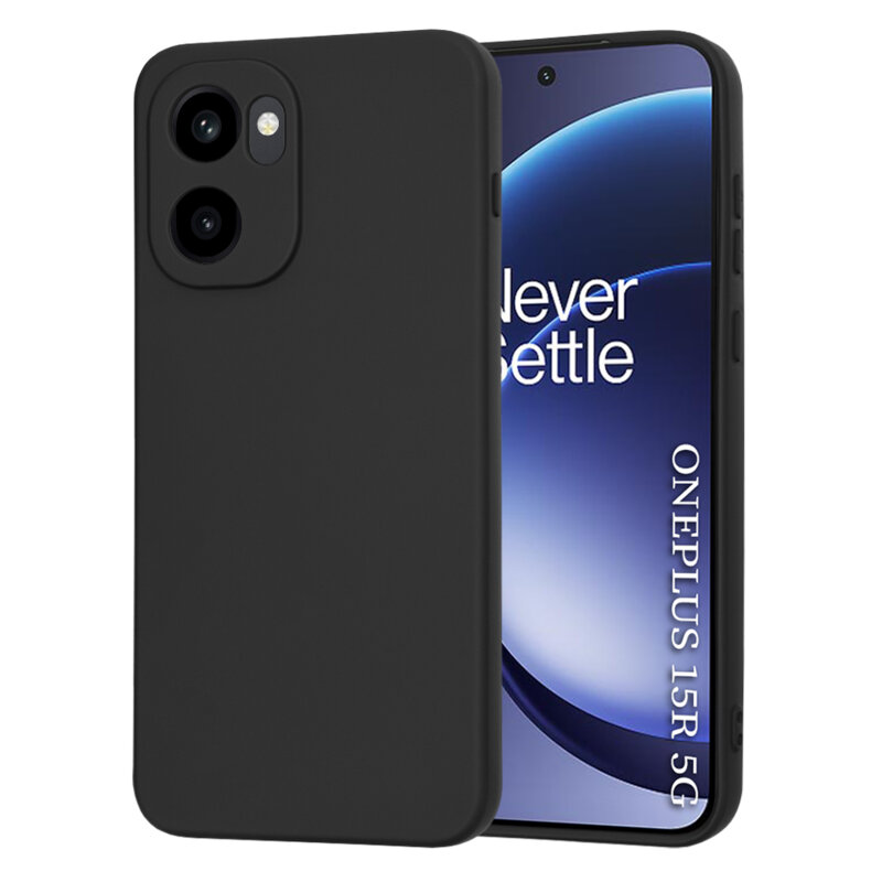 Husa silicon OnePlus 15R Techsuit SoftFlex, negru