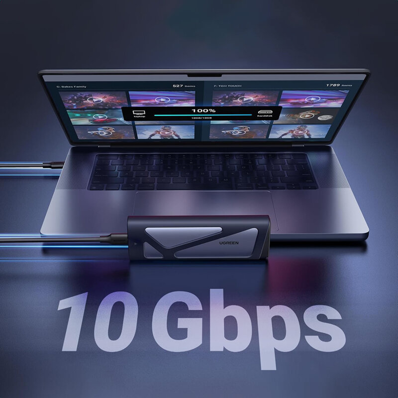 Carcasa SSD, M.2 NVMe SATA Ugreen, 10Gbps, gri, 15813