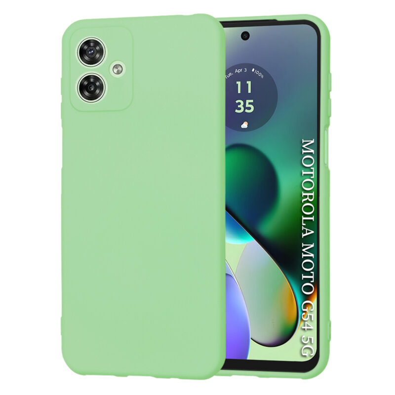 Husa silicon Motorola Moto G54 Techsuit SoftFlex, verde deschis