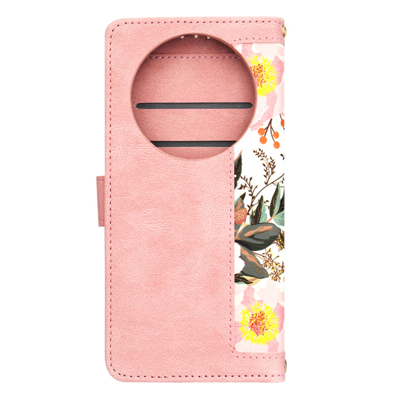 Husa personalizata fete Honor Magic8 Lite Techsuit FlipCraft, roz