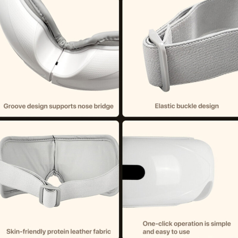 Aparat masaj pentru ochi cu compresie termica Yesido MG03, alb