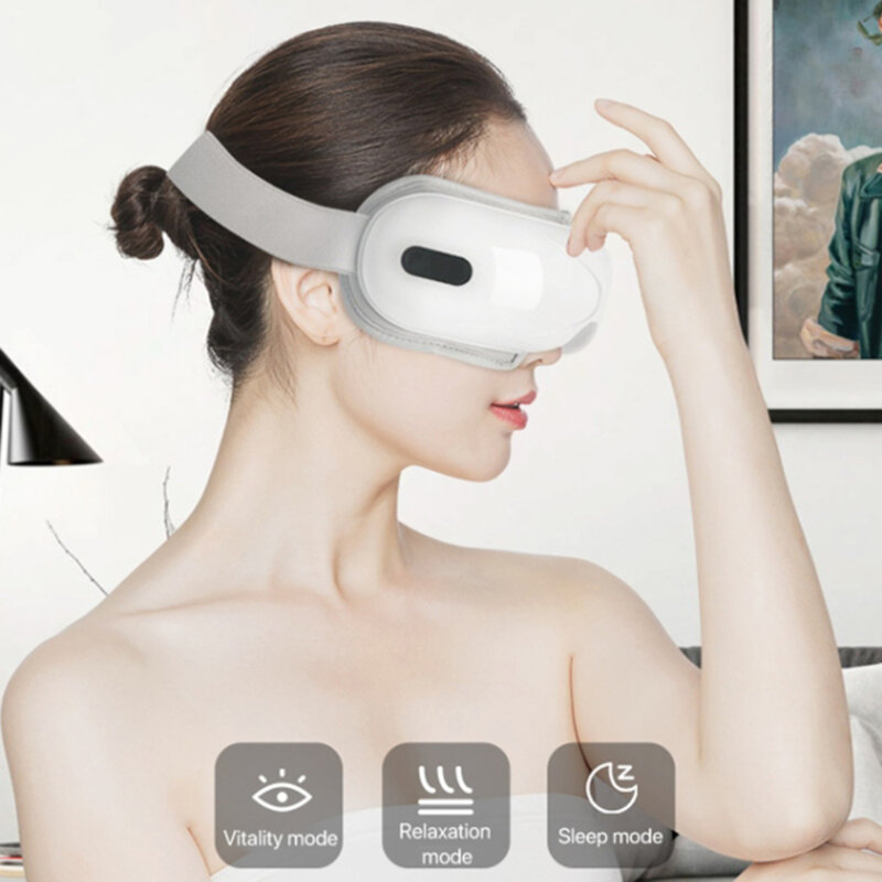 Aparat masaj pentru ochi cu compresie termica Yesido MG03, alb