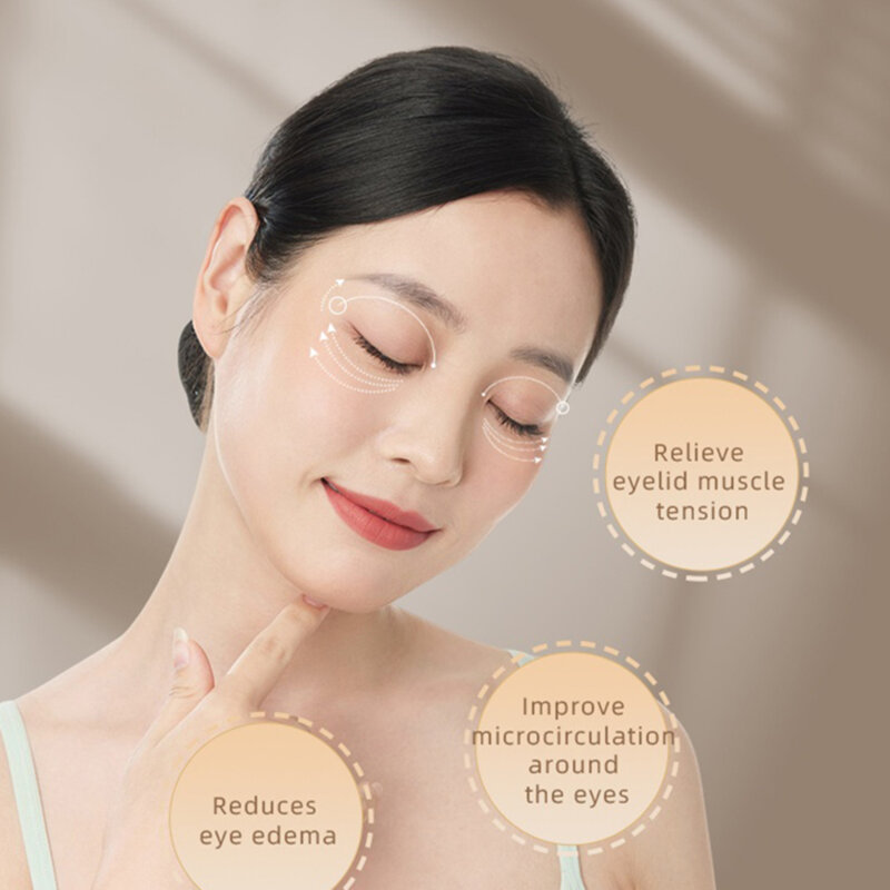 Aparat masaj pentru ochi cu compresie termica Yesido MG03, alb