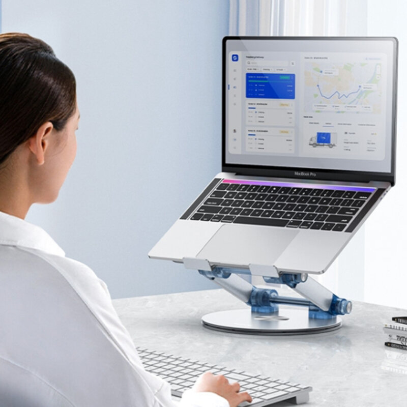 Suport laptop reglabil de birou Yesido LP06, argintiu