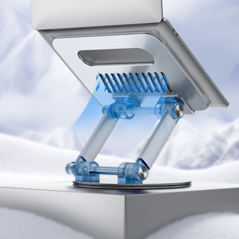 Suport laptop reglabil de birou Yesido LP06, argintiu