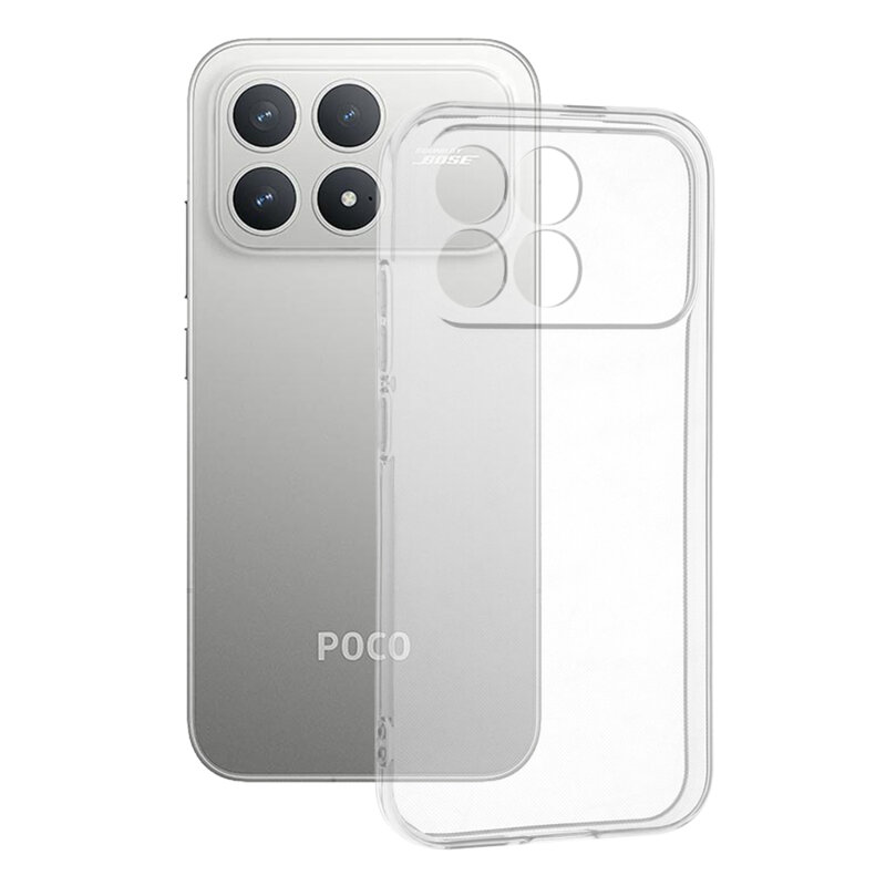 Husa Xiaomi Poco F8 Pro Techsuit Clear Silicone, transparenta