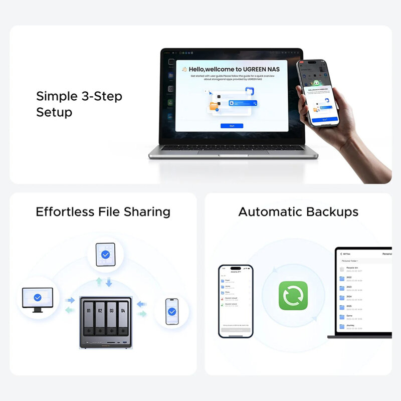 Statie de stocare date digitale (NAS) 136TB Ugreen, X86 Intel® Pentium® Gold, 35261