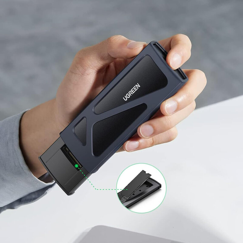 Carcasa SDD, M.2 NVMe Ugreen, 10Gbps, gri, 15512