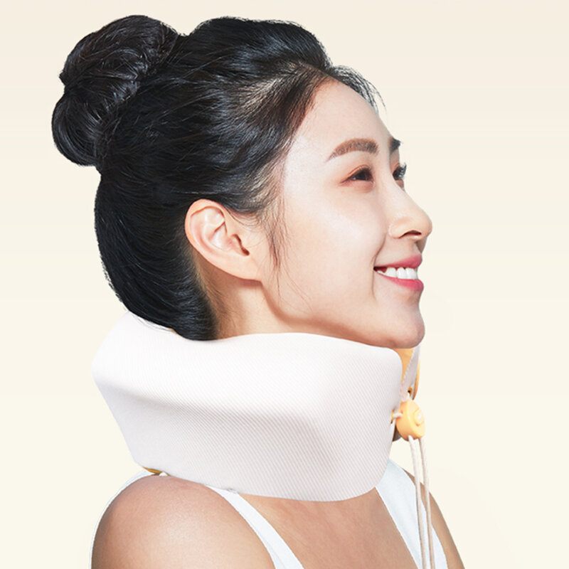 Aparat masaj pentru gat, cu incalzire Havit, NM1702, galben