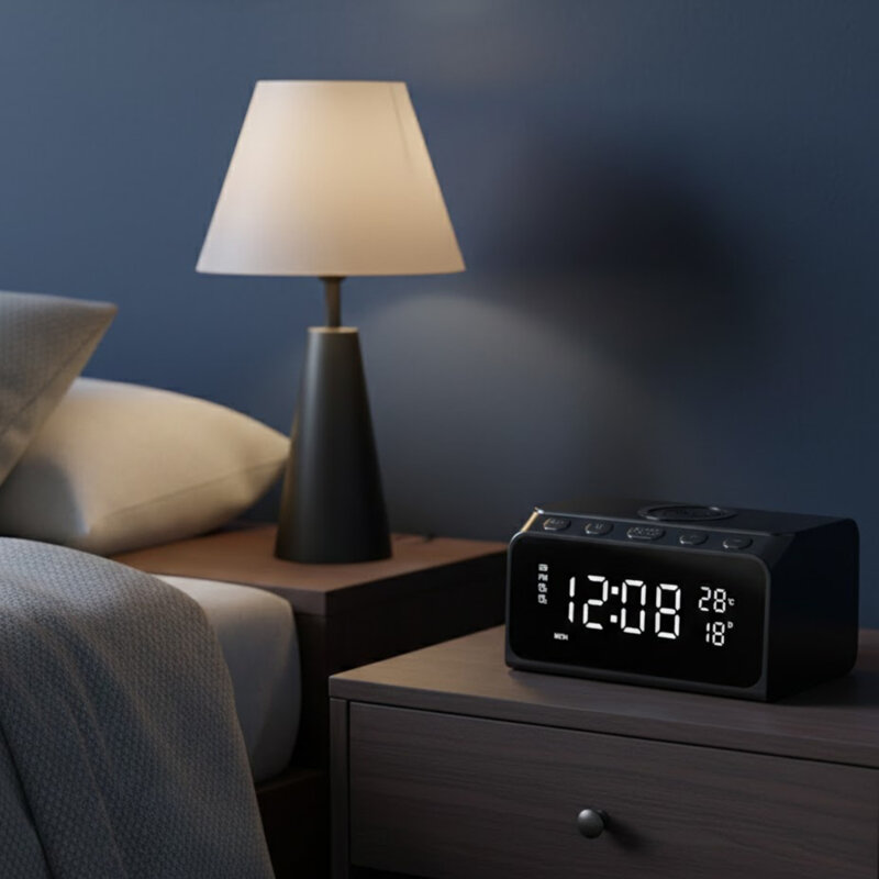 Incarcator wireless cu display digital 15W Havit W3041, negru