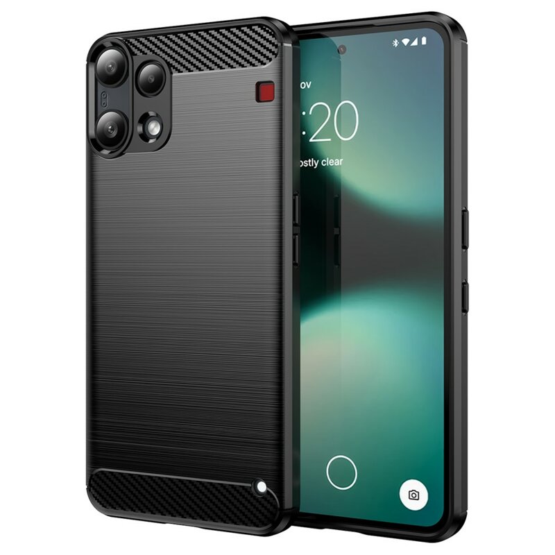 Husa Nothing Phone (3a) Lite Techsuit Carbon Silicone, negru