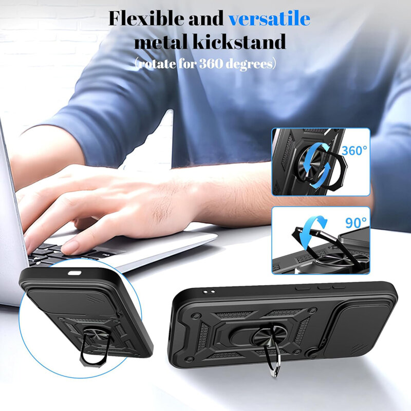 Husa Xiaomi Poco F8 Ultra protectie camera Techsuit CamShield Series, albastru