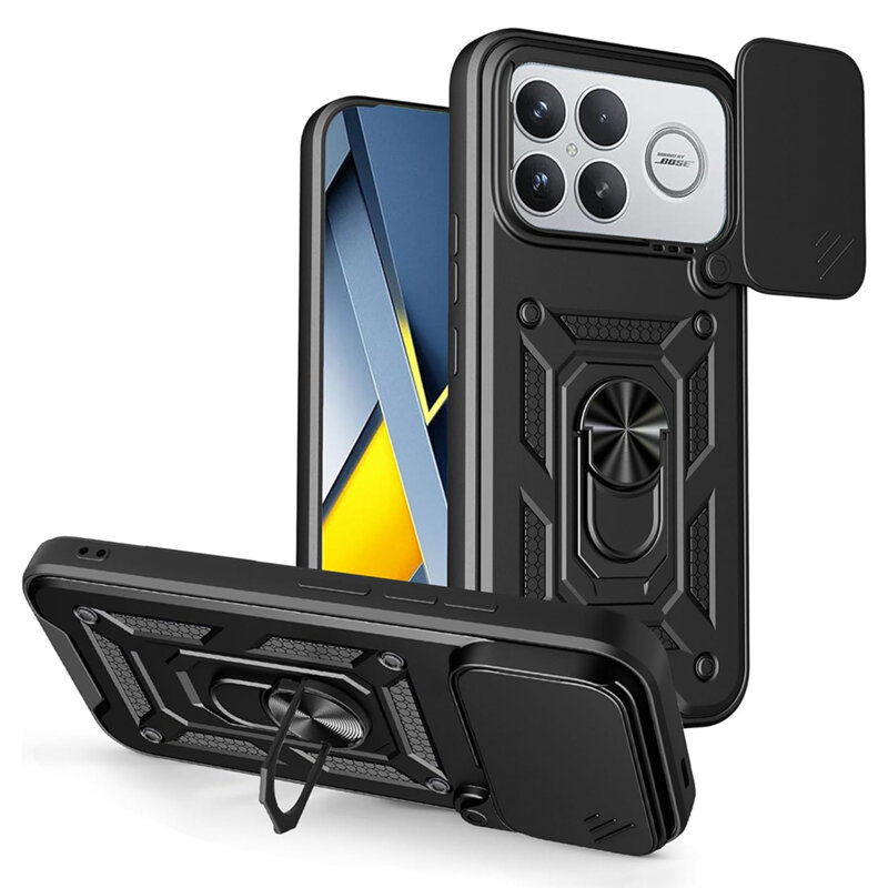 Husa Xiaomi Poco F8 Ultra protectie camera Techsuit CamShield Series, negru