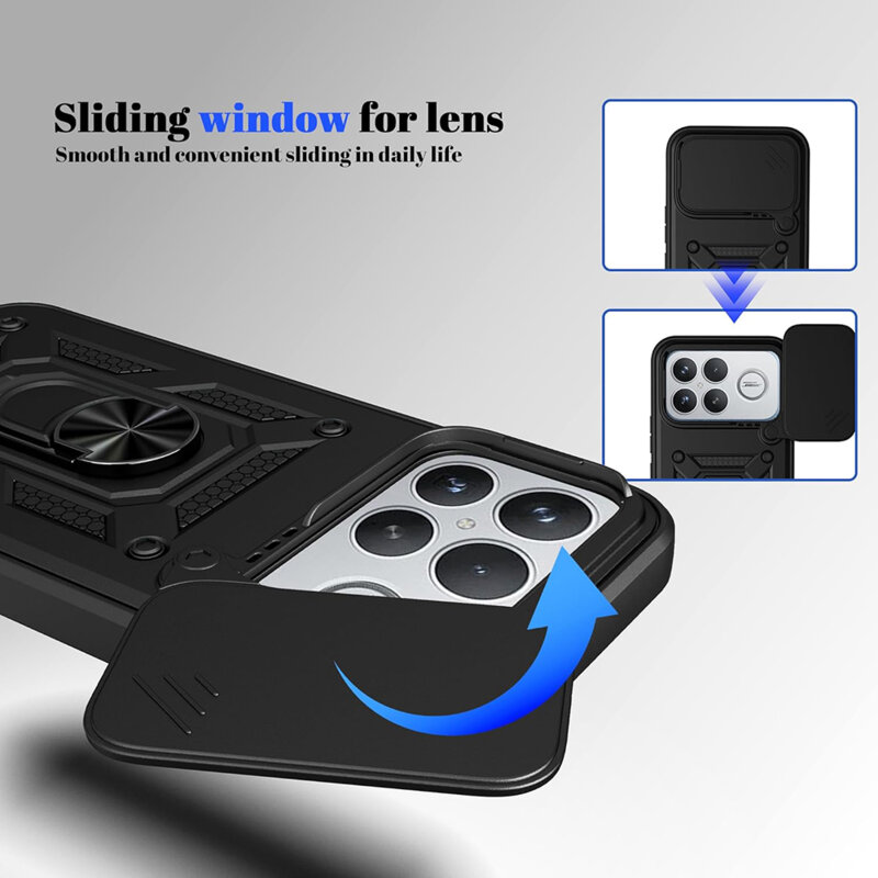 Husa Xiaomi Poco F8 Ultra protectie camera Techsuit CamShield Series, negru