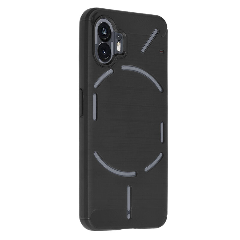 Husa Nothing Phone (2) Techsuit Carbon Silicone, negru