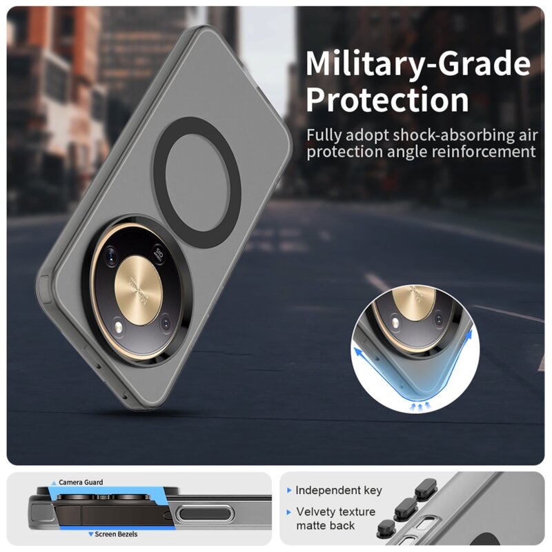 Husa Honor Magic8 Lite Techsuit CandyCase MagSafe, negru