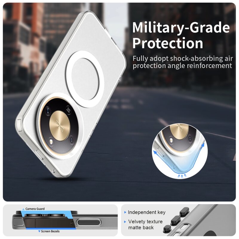 Husa Honor Magic8 Lite Techsuit CandyCase MagSafe, alb