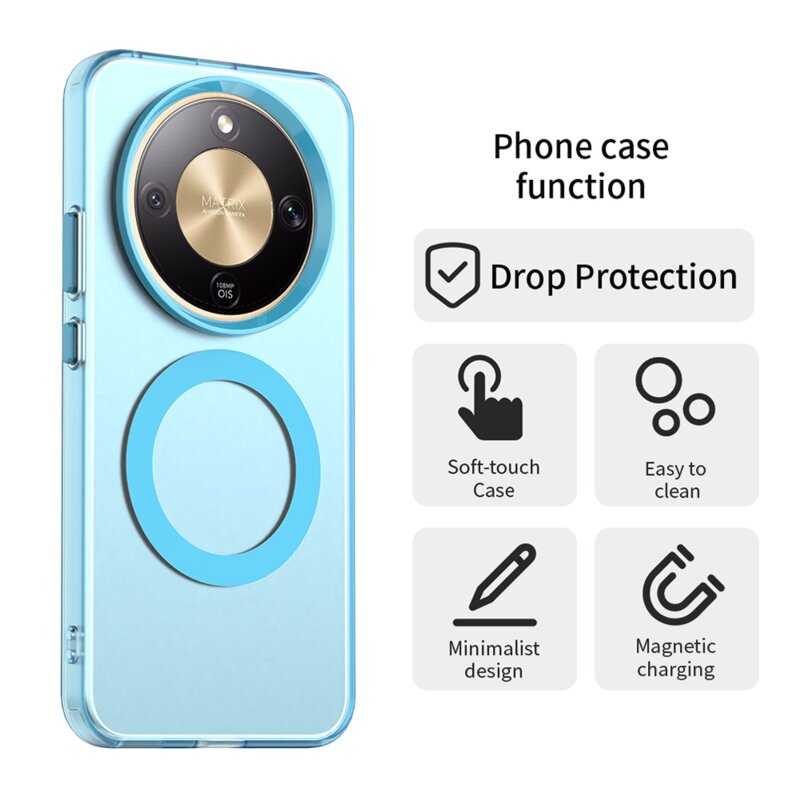 Husa Honor Magic8 Lite Techsuit CandyCase MagSafe, albastru