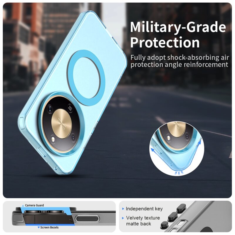 Husa Honor Magic8 Lite Techsuit CandyCase MagSafe, albastru