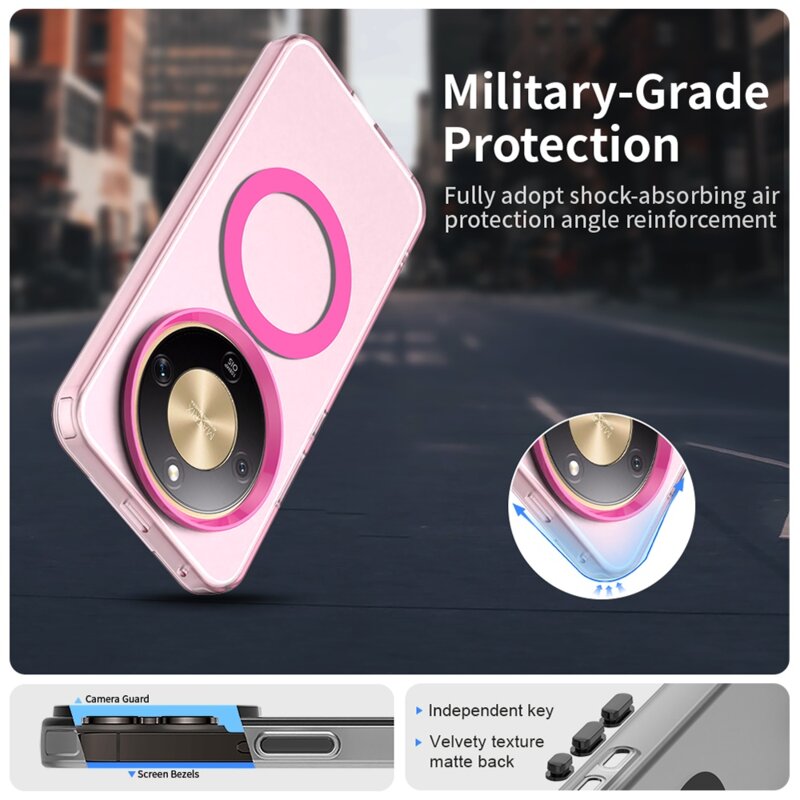 Husa Honor Magic8 Lite Techsuit CandyCase MagSafe, roz