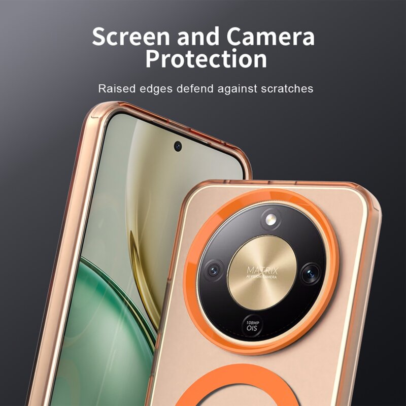 Husa Honor Magic8 Lite Techsuit CandyCase MagSafe, portocaliu