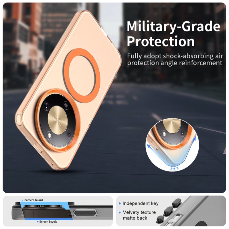 Husa Honor Magic8 Lite Techsuit CandyCase MagSafe, portocaliu