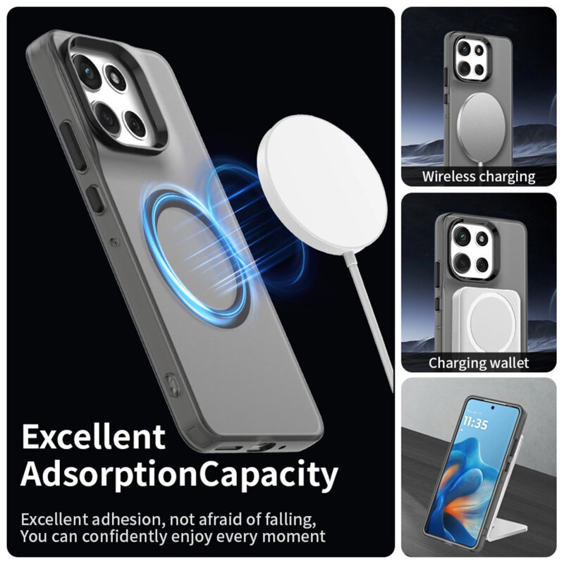 Husa Motorola Moto G86 Techsuit CandyCase MagSafe, negru