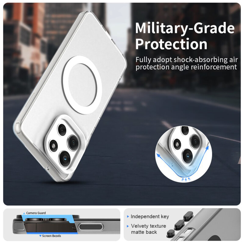 Husa Motorola Moto G86 Techsuit CandyCase MagSafe, alb