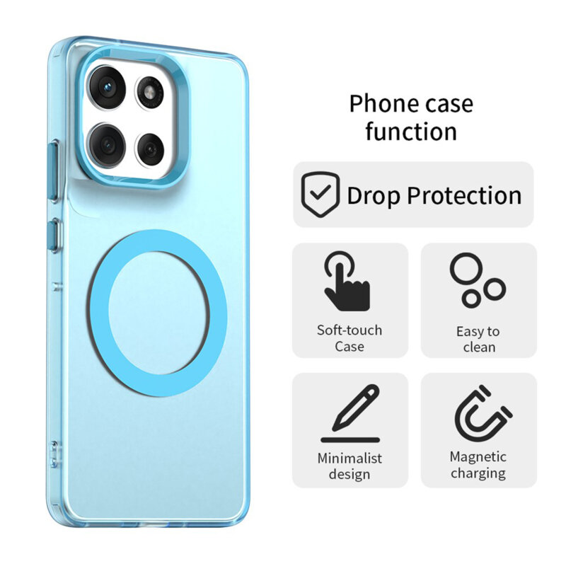 Husa Motorola Moto G86 Techsuit CandyCase MagSafe, albastru