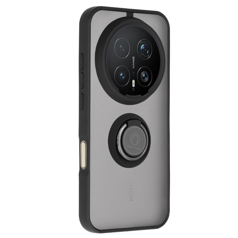 Husa Honor Magic8 Pro Techsuit Glinth cu inel suport stand magnetic, negru