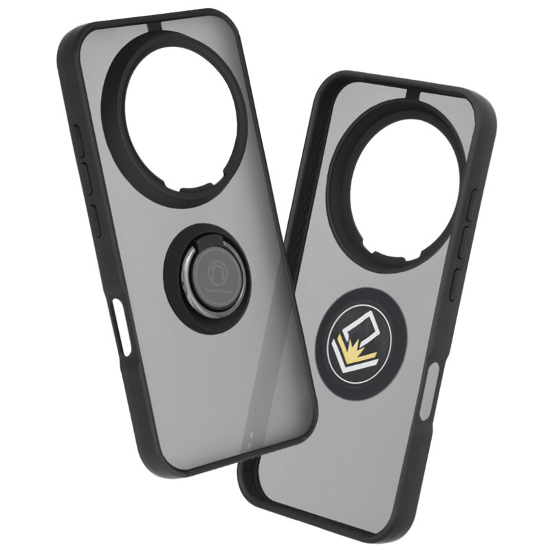 Husa Honor Magic8 Pro Techsuit Glinth cu inel suport stand magnetic, negru