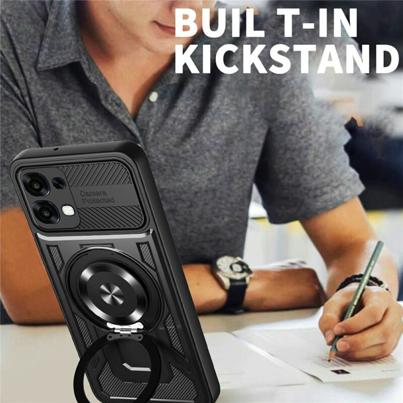 Husa Oppo A6 Pro 5G Techsuit RuggedCam, negru