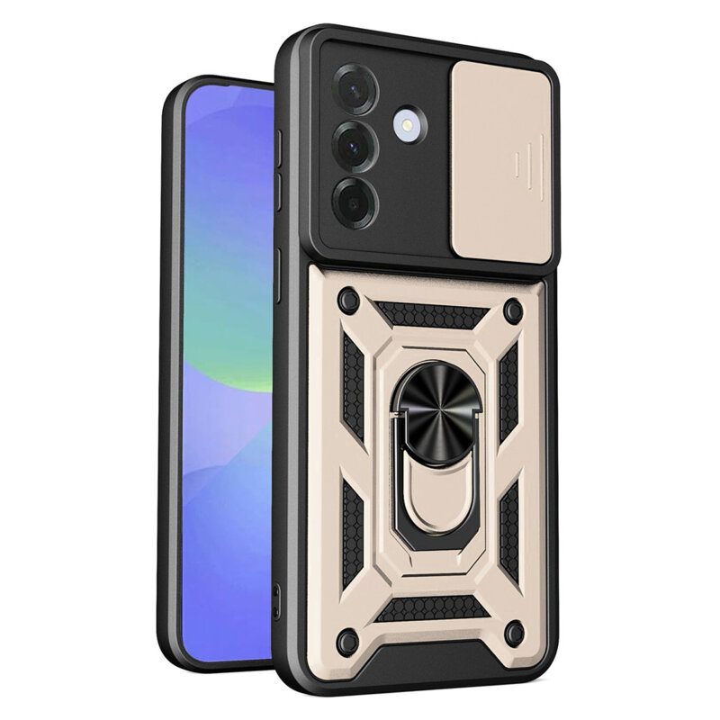 Husa Samsung Galaxy A37 5G protectie camera Techsuit CamShield Series, auriu